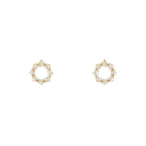 Whimsy Diamantové Náušnice|Materiál:18k žluté zlato