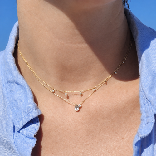 Toi et Moi Náhrdelník s Diamantem|Materiál:18k žluté zlato