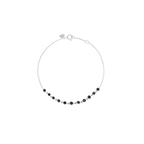 Let It Slide Náramek s Černými Diamanty|Materiál:18k bílé zlato