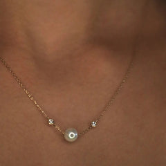 Pearl Diamantový Náhrdelník|Materiál:18k žluté zlato