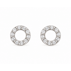 Well Rounded Diamantové Náušnice|Materiál:18k bílé zlato