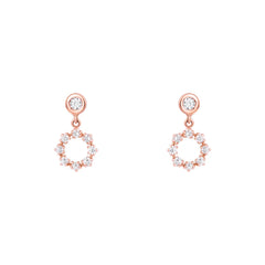 Whimsy Drop Diamantové Náušnice|Materiál:18k růžové zlato